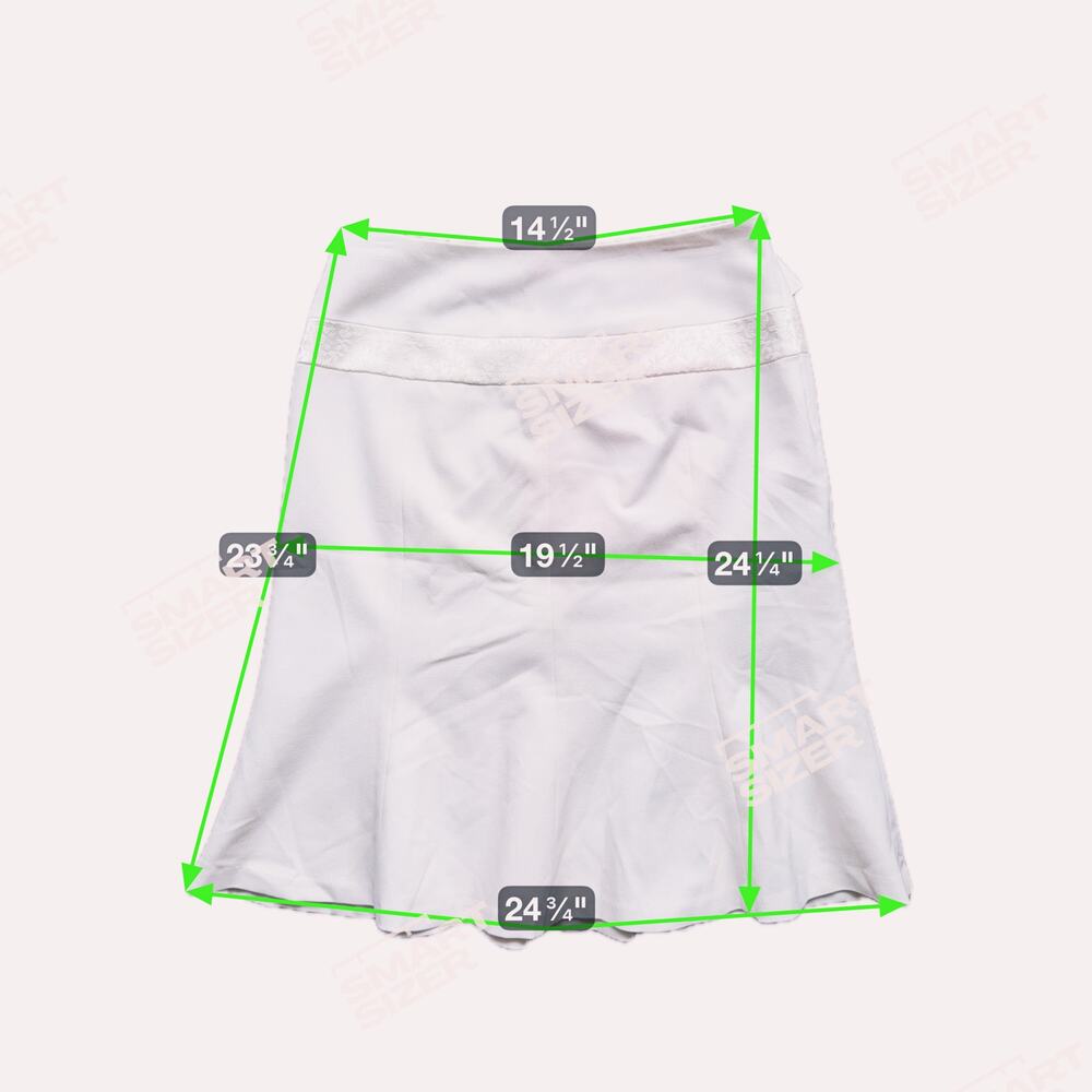 NWT Apostrophe Embroidered Flare Skirt 6 Ivory Coquette Romantic Old Money - Picture 7 of 7